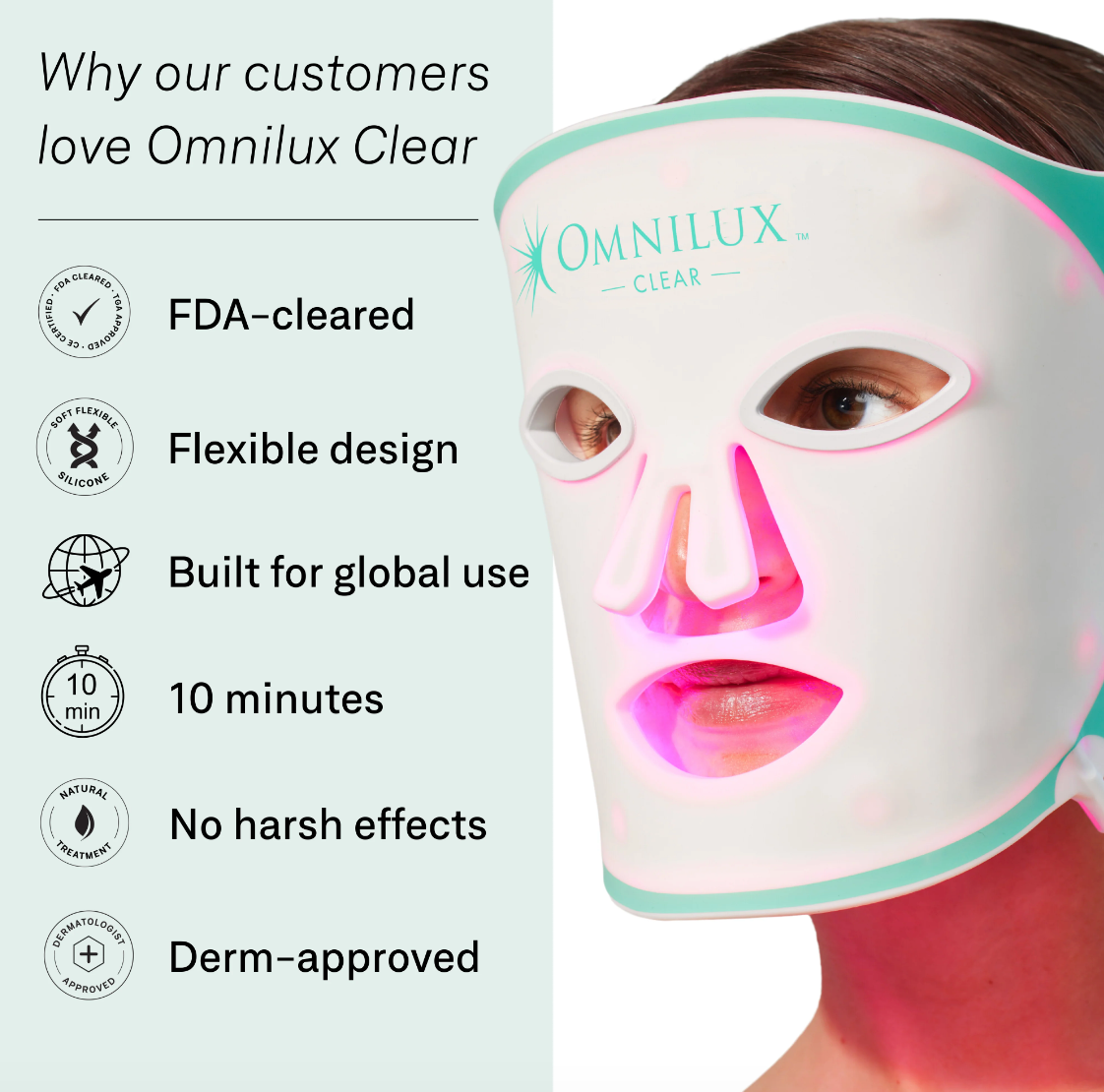 Omnilux Clear Face LED Mask